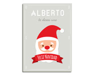 Lmina Personalizada Papa Noel con Nombre Gris
