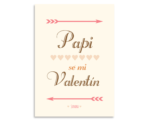 Lámina Personalizada San Valentín Papi