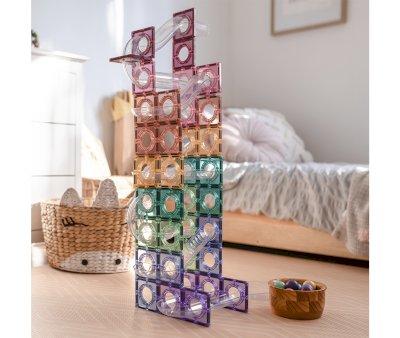 Construccin Connetix Carrera de Bolas Pastel 106 Piezas