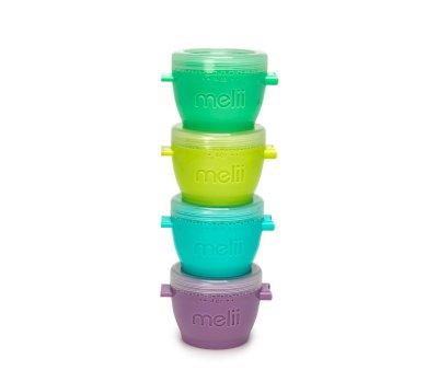 Set 4 Porta Alimenti Beb Snap & Go Pods Multicolor 118ml