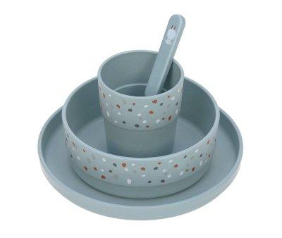 Conjunto de Jantar 4 peas Eco Tiny Farmer Azul