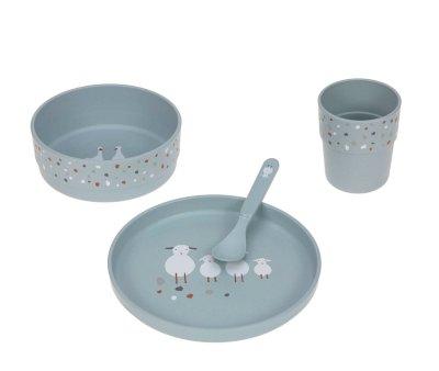 Conjunto de Jantar 4 peas Eco Tiny Farmer Azul