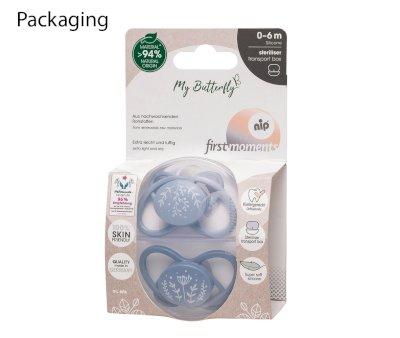 2 Succhietti Nip First Moments My Butterfly Silicone Pink