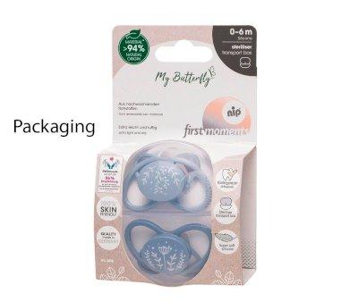 2 Succhietti Nip First Moments My Butterfly Silicone Pink 0-6m