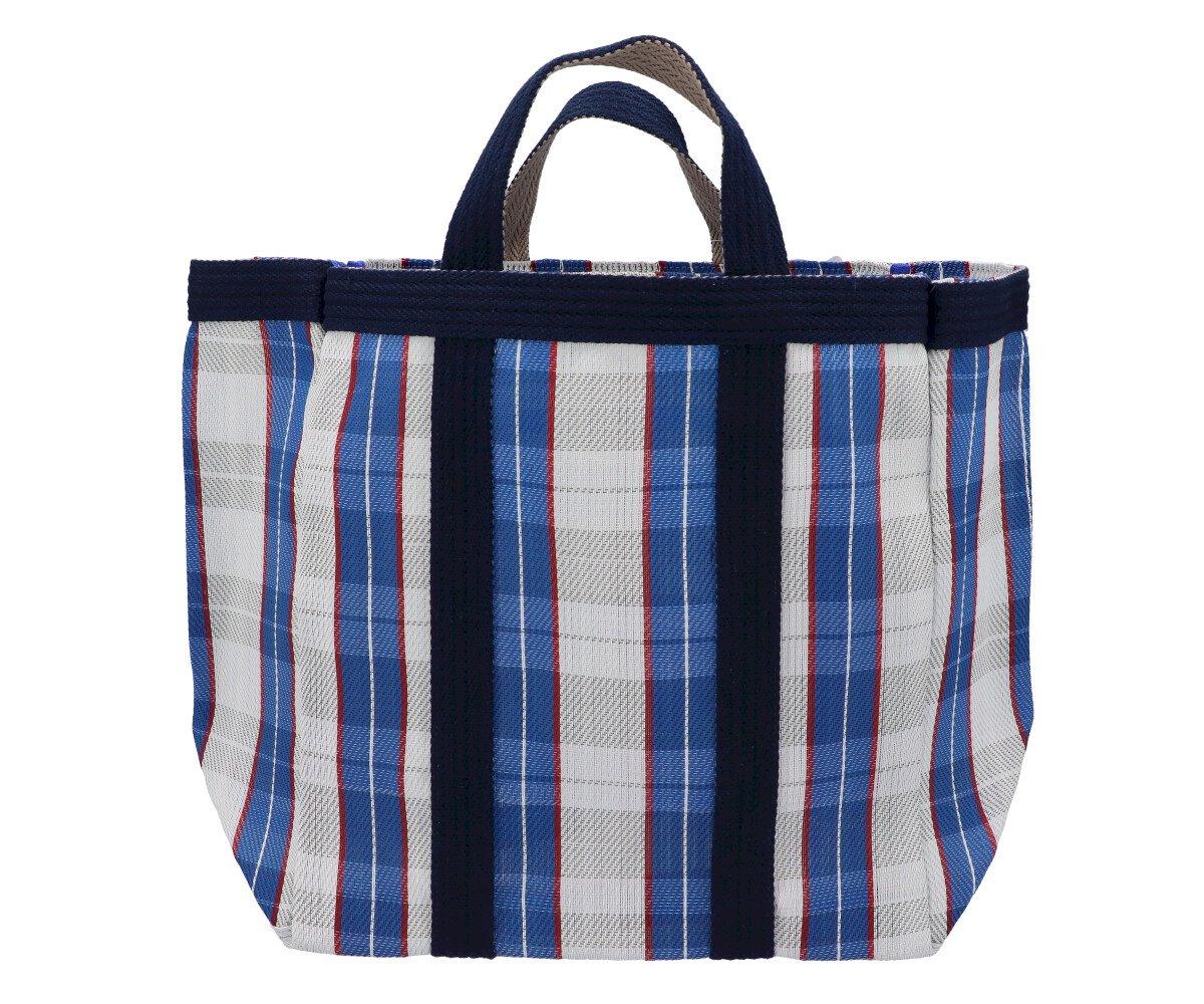 Borsa Spiaggia Piccola Righe Bianco-Azzurro-Rosso - Tutete