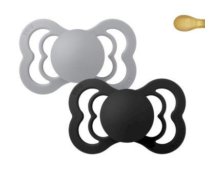 2 Chupetas Bibs Supreme Latx Cloud/Black