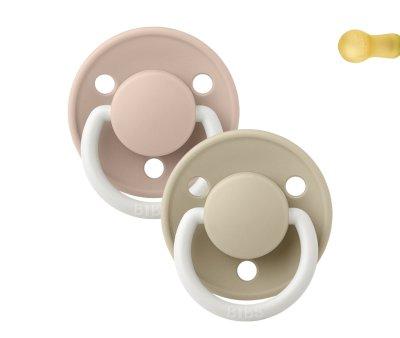 2 Chupetes Nocturnos BIBS De Lux Blush/Vanilla