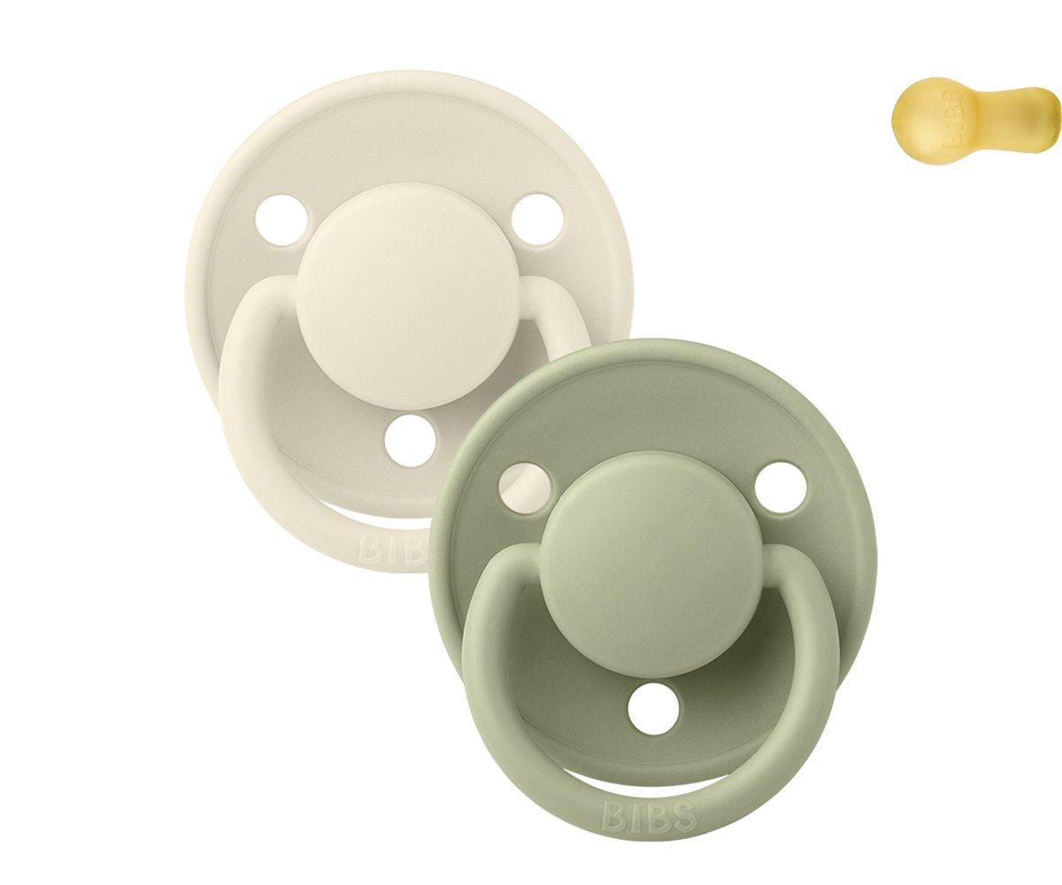 2 Succhietti BIBS De Lux Ivory/Sage