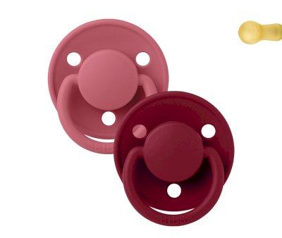 2 Chupetas BIBS De Lux Coral/Ruby