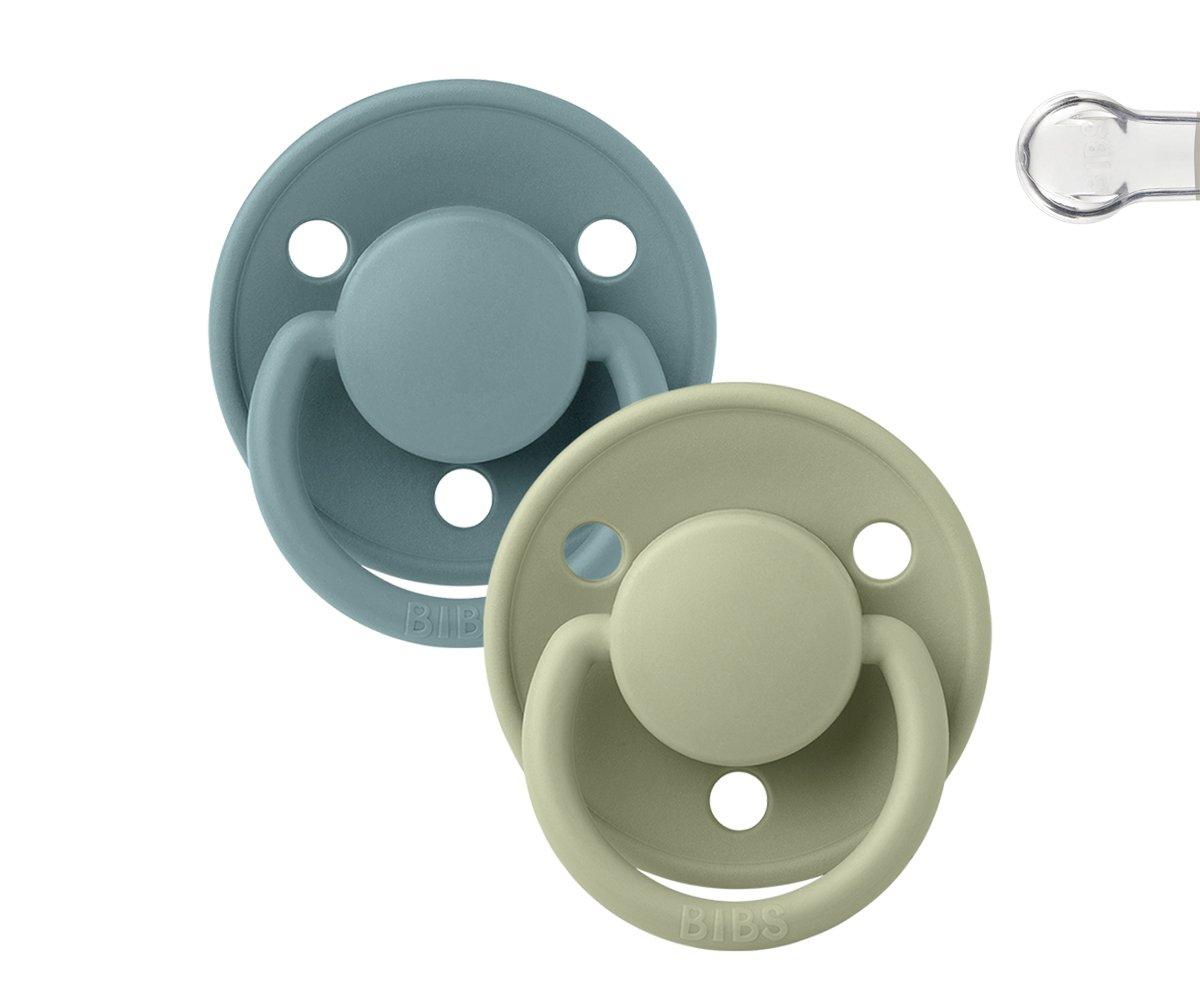 2 Succhietti BIBS De Lux Island Sea/Sage Silicone