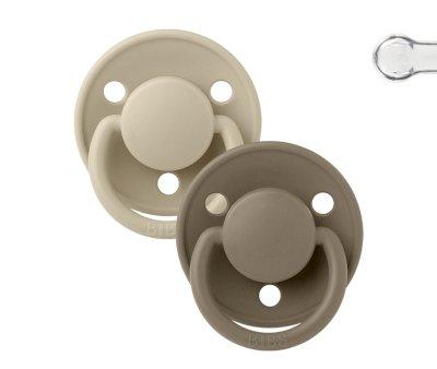 2 Succhietti BIBS De Lux Vanilla/Dark Oak Silicone