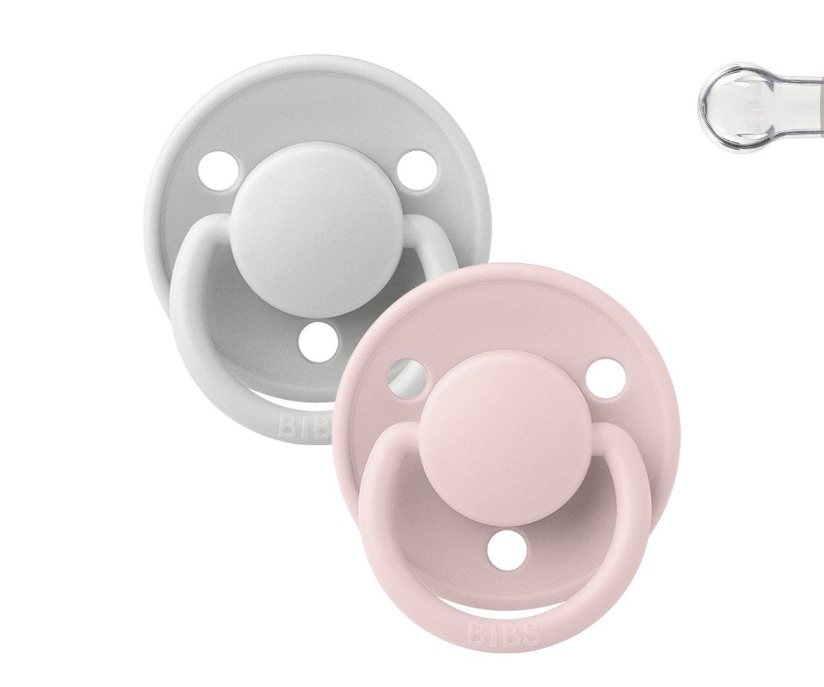 2 Succhietti BIBS De Lux Haze/Blossom Silicone