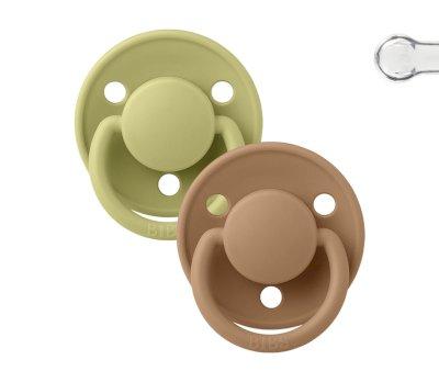 2 Chupetas Silicone BIBS De Lux Meadow/Terra