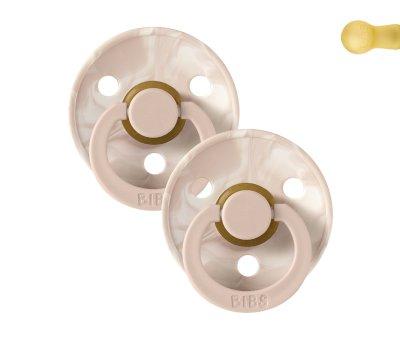 2 Succhietti BIBS Colour Round Tie Dye Blush Ivory
