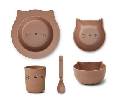 Set Jantar 4 Peas Joana Baby Cat Tuscany Rose