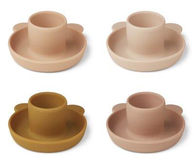4 Porta ovos de silicone  Janus Mr Bear Rose Multi Mix