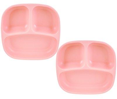 Re-Play 2 Pack Divided Plate baby pink