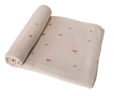 Mussolina Mushie Swaddle Rainbow
