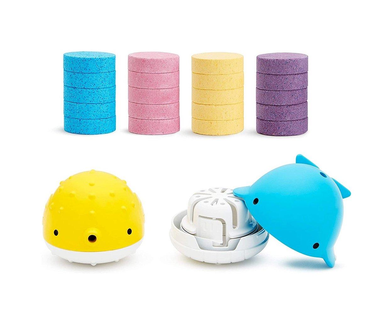 2 Giochi Dispenser + Sali Da Bagno Color Buddies