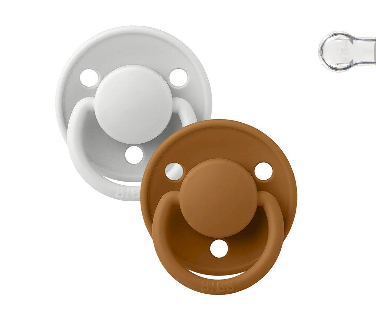 2 Succhietti BIBS De Lux Haze/Caramel Silicone