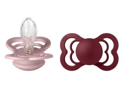 2 Chupetas BIBS Supreme Silicone Pink Plum/Elderberry