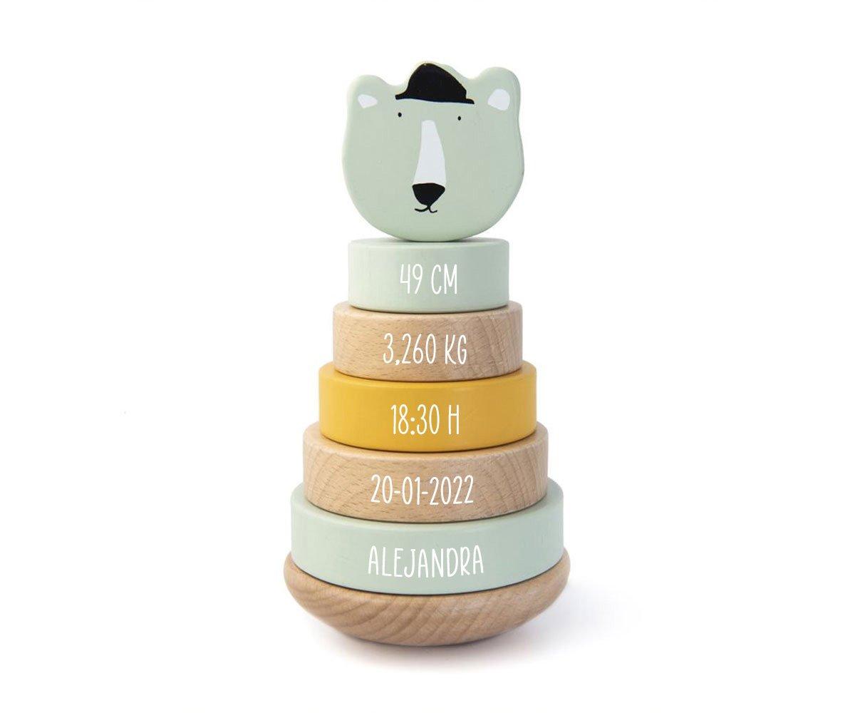 Torre Impilabile Mr.Polar Bear Trixie Wood - Personalizzato