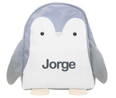Mini Zaino Miyu Pinguino Grigio Personalizzabile