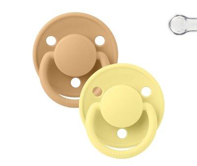 2 Chupetas Bibs Lux Desert Sand/Sunshine