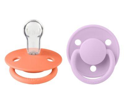 2 Succhietti BIBS De Lux Papaya /Violet Sky Silicone