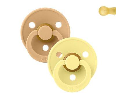 2 Chupetas Bibs Colours Desert Sand/Sunshine