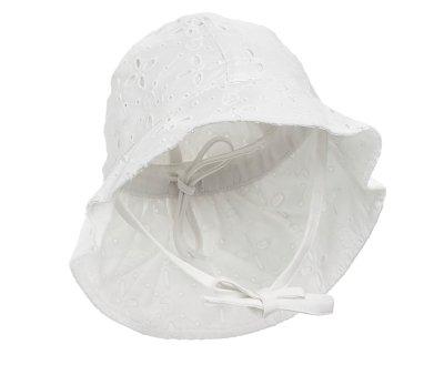 Beach Hat with Embroidered Broderie Anglaise