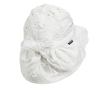 Beach Hat with Embroidered Broderie Anglaise