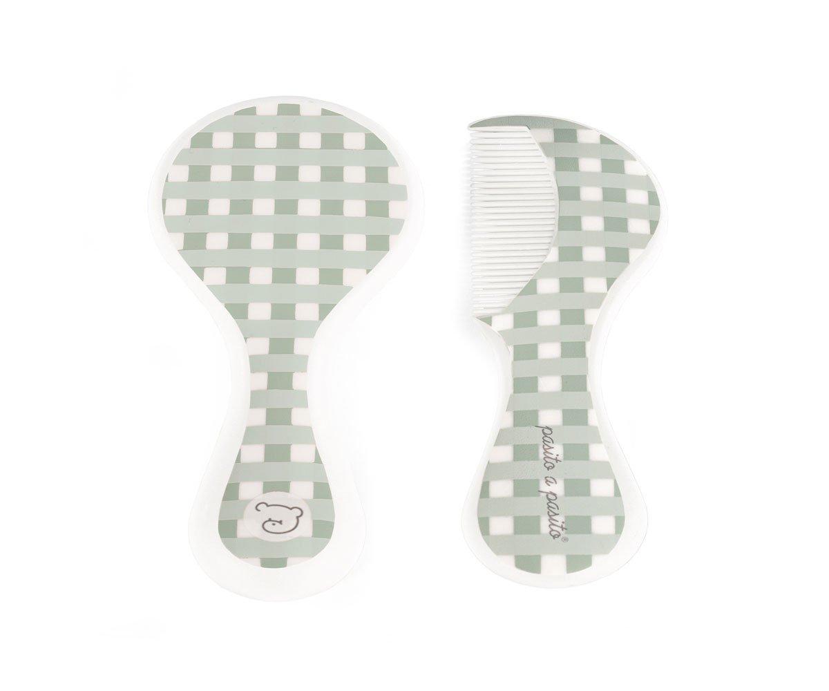 Set Peigne Et Brosse Pour Bébé Green Square