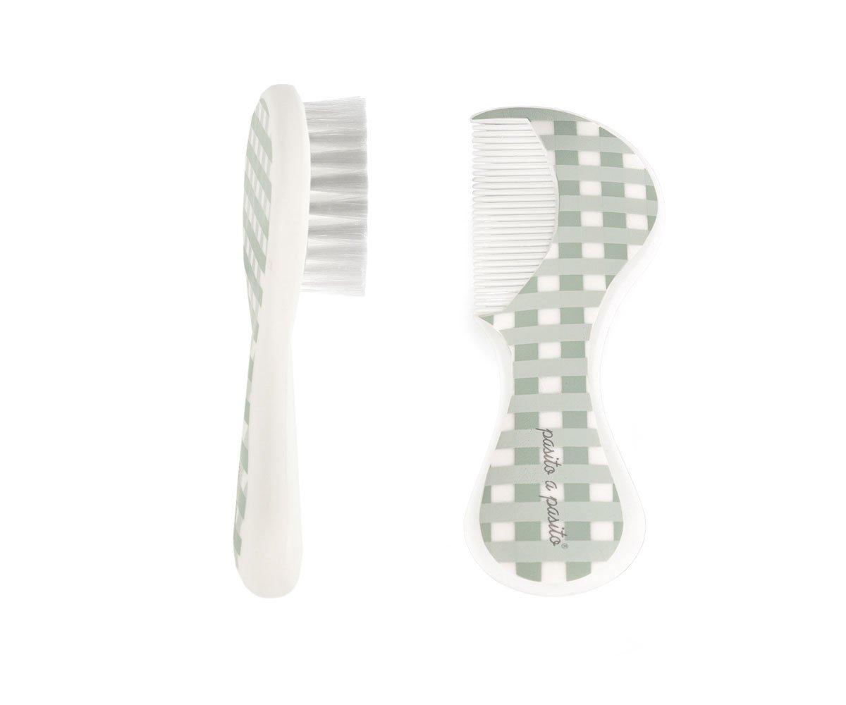 Set Peigne Et Brosse Pour Bébé Green Square