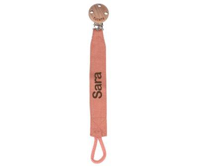 Chupetero Wash Cordn Peach Personalizable