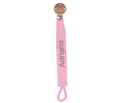 Porta-chupetas Wash Cordo Rosa Personalizvel