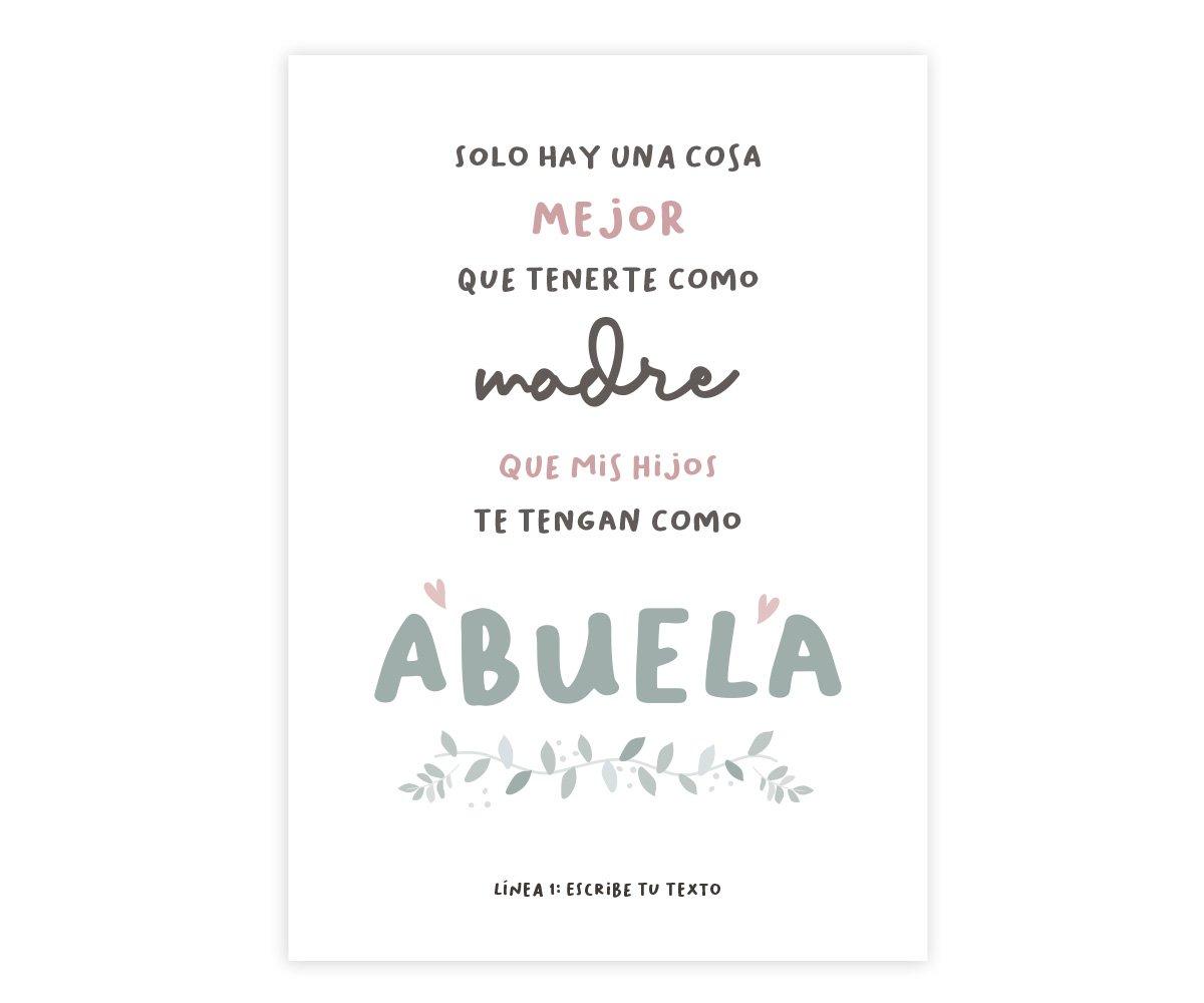 Lmina Personalizada Mejor Abuela