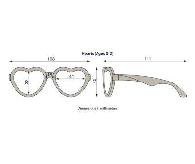 Gafas de Sol Flexibles (0-24 m) Hearts Queen Of Hearts
