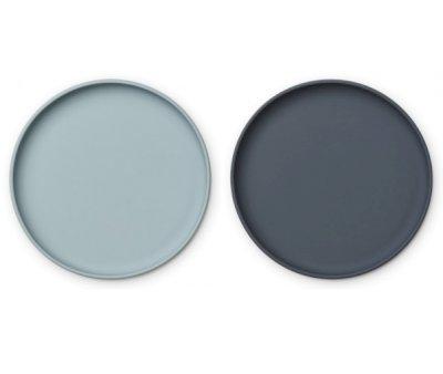 Pratos Silicone Brandon Sea Blue/Whale Blue mix