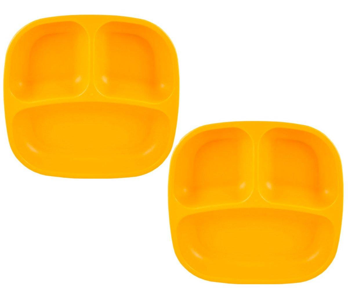 Pack 2 Platos Compartimentos Replay Sunny Yellow