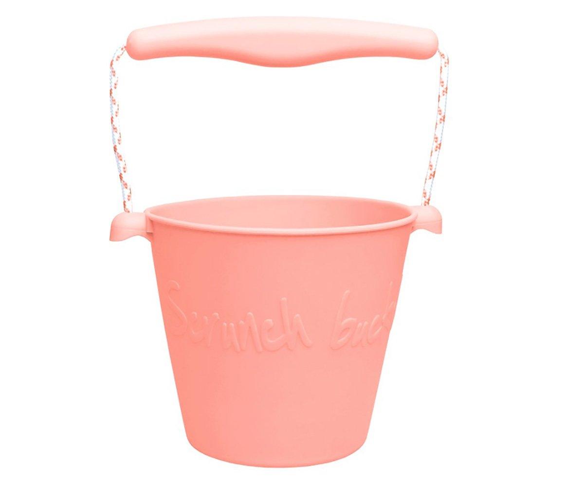 Seau de plage en silicone corail