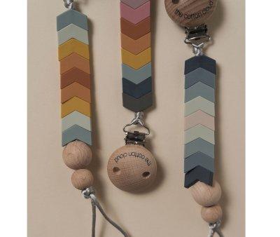 Chupetero Silicona Chevron Rainbow