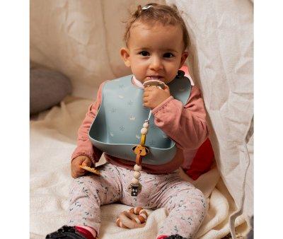 Porta-chupeta de silicone Animals Rosa