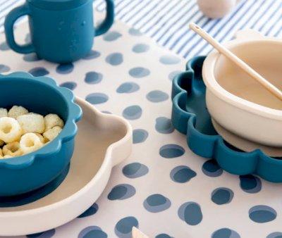 Taza Silicona con Asas y Pajita Balsam Blue