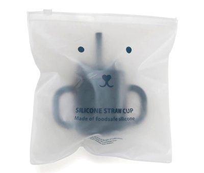 Taza Silicona con Asas y Pajita Balsam Blue