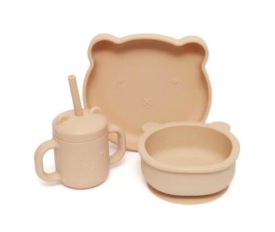 Taza Silicona con Asas y Pajita Honey