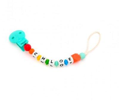 Attache-sucette en Silicone Personnalisable Multicolore