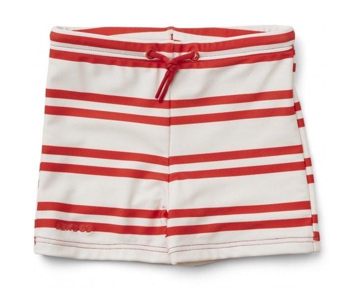 Bañador Short Otto Stripe Creme De La Creme/Apple Red