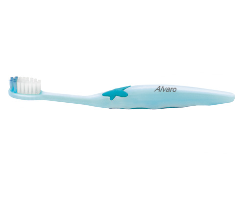 Escova De Dentes Suave Infantil Azul Personalizada