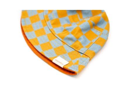 Cappello Reversibile Checks Laguna/Wheat